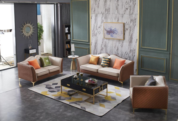 Divano componibile 3+2 posti Classiche composizioni divani in pelle Divani imbottiti