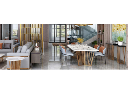 Sala da pranzo Soggiorno Tavoli design in acciaio inossidabile 180x90cm Mobili di lusso Tavolo da pranzo Tavolo  Sala da pranzo Soggiorno Tavoli di design in acciaio inossidabile 180x90cm Mobili di lusso Tavolo da pranzo Tavolo