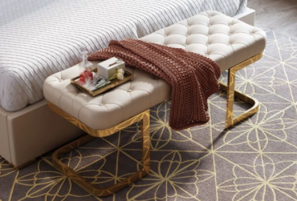 Chesterfield Poggiapiedi Panchina Pouf Pouf a due posti in pelle Aggiuntivo