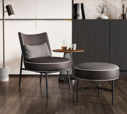 Poltrona + Poggiapiedi, Poltrona da club, Poltrona lounge, Poltrona da cocktail, Poltrona relax, Bracciolo