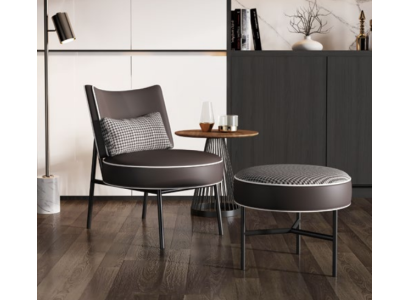 Poltrona + Poggiapiedi, Poltrona da club, Poltrona lounge, Poltrona da cocktail, Poltrona relax, Bracciolo