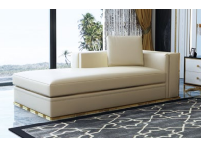 Divano design Divano Imbottito Set da 3+2+1+ Chaise longue in pelle di lusso