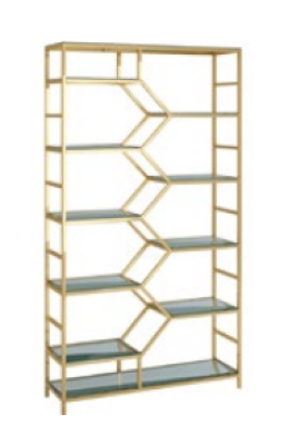 Scaffale divisorio in metallo design di lusso Regale Gold Armadio 3 pezzi