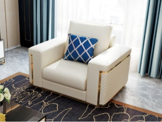 Divano di design italiano Set di divani imbottiti 3+2+1 in pelle di lusso