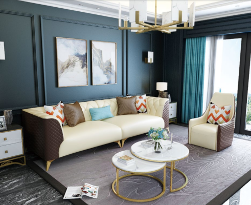 Designer Tavolo Divano Tavolo Tavoli Rotondo Divano Metallo Vetro Decorazione Soggiorno