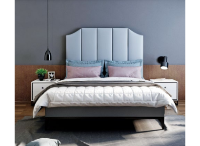 Letto Imbottito Design Lusso Matrimoniale Letto Hotel Camera da Letto Pelle 180x200cm