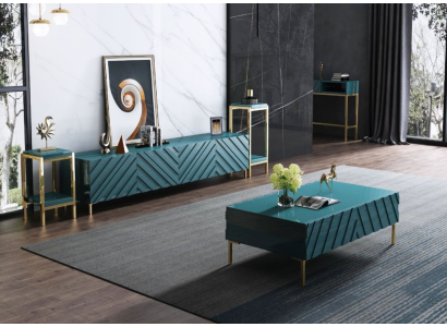 Comò di design Mobiletto basso Armadietto da appoggio Soggiorno Decorazione Regale Metallo