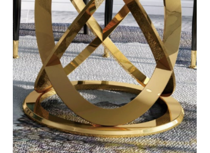 Tavoli rotondi di design in acciaio inossidabile di alta qualità per il soggiorno.