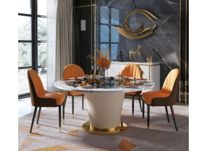 Tavolo da pranzo di lusso Tavoli rotondi Girevole Soggiorno Sala da pranzo Tavolo rotondo
