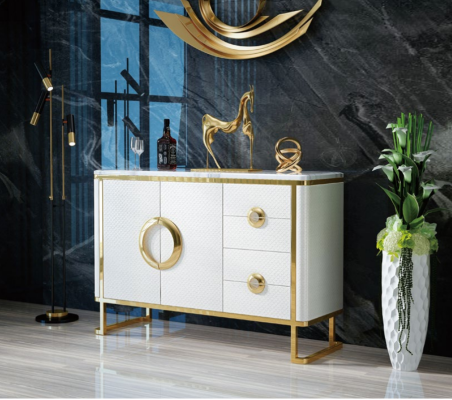 Nobile design cassettiera credenza Italiana credenze mobili bassi in pelle.