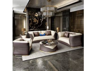 Divano Divano Set Completo 3+2+1 Sedili Cuscino Decoro Design