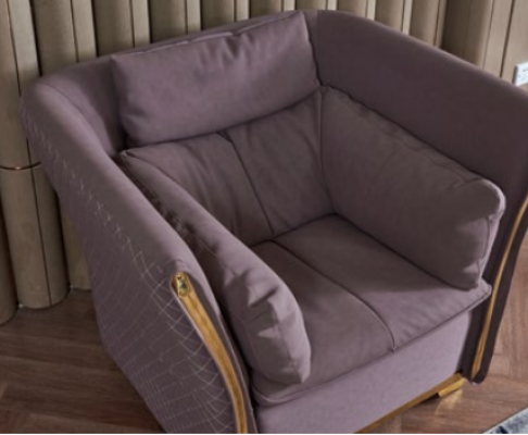 Divano Relax con 3+2+1 posti, set di divani di design in pelle.