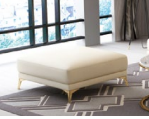 Divano moderno ad angolo L con sedute imbottite angolo divano + pouf Italia