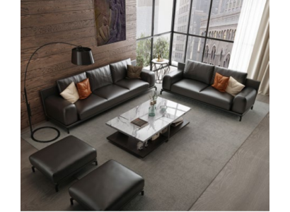 Mobili di lusso italiani divano set 3+2 + pouf Divano 3 pezzi.