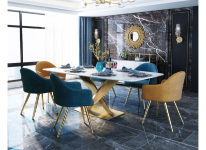 Tavolo da pranzo Mobili da designer italiani Ufficio Conferenza Tavolo di lusso Metallo