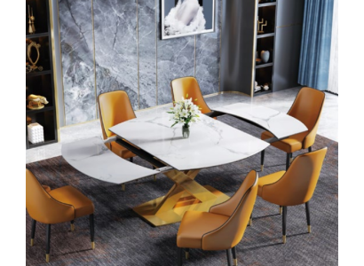 Tavolo in legno moderno da pranzo, tavolo in legno 120/180 cm per la sala da pranzo.