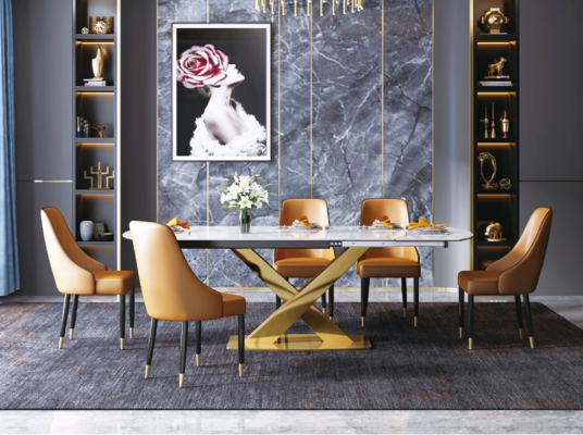 Tavolo in legno moderno da pranzo, tavolo in legno 120/180 cm per la sala da pranzo.