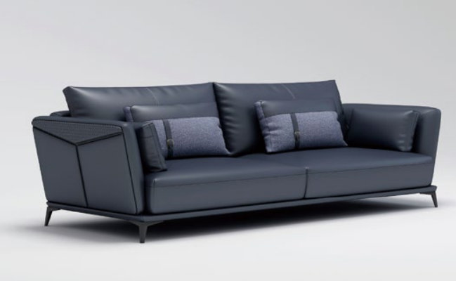 Moderno divano in pelle italiano 3+2+1 set imbottito