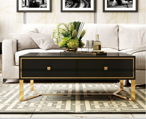 Mobili design italiani Set 2 pezzi: cassettiera + tavolino lucido