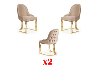 Set di sedie Chesterfield Gruppo 2x poltrone poltrone poltrona imbottita