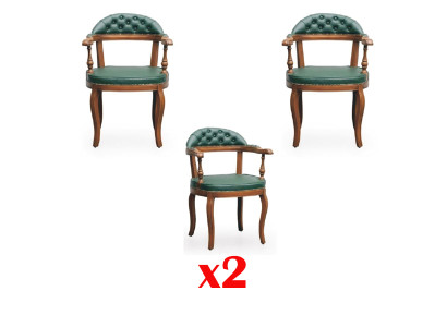 Poltrone 2x poltrona soggiorno sala da pranzo Tessuto Sedia da design di lusso