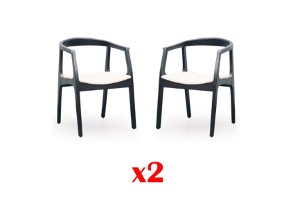 Set 2 sedie in tessuto massiccio gruppo di sedie da design per sala da pranzo e soggiorno.