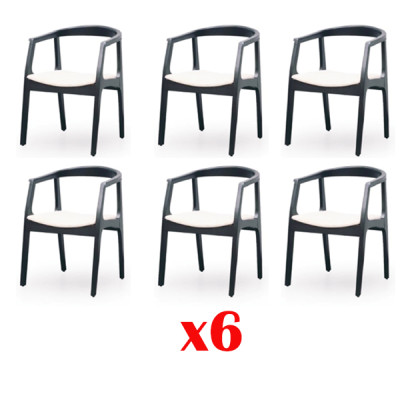 Set di sedie da pranzo poltroncina nuovo set imbottito design 6 sedie gruppo