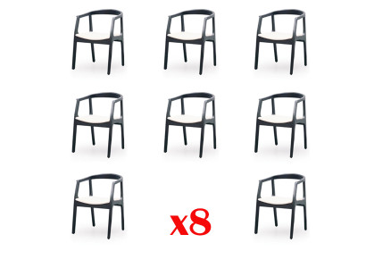Design 8 Sedie Gruppo Sala da Pranzo Set Poltrona Nuovo Set di Sedie Imbottite