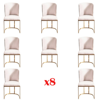 Design 8 sedie set gruppo imbottito gastro Nuovo set di sedie da pranzo poltrona