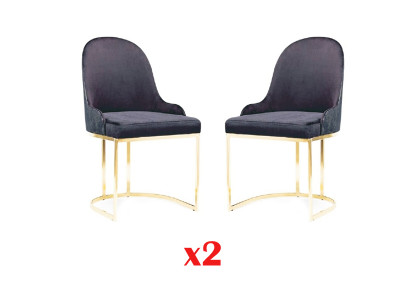 Soggiorno Set Mobili 2 Sedie di lusso Nuove Blu Elegante Moderne Sedie in Legno