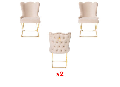 Sedia da soggiorno sedia imbottita sedia lusso 2x sedia sedia da sala da pranzo