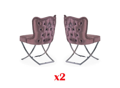 Sala da pranzo Poltrona imbottita 2x Salotto TV Club in pelle e tessuto Sitz