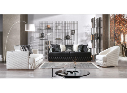 Poltrona Chesterfield monoposto bianca Relax arredamento mobili italiani