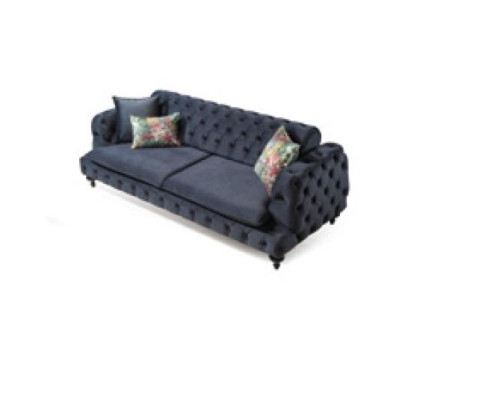 Set di mobili per salotto divano 3+3+1 posti Chesterfield poltrona colorata