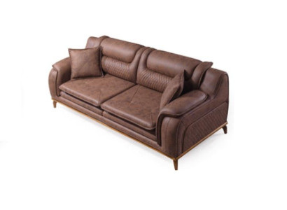 Divano design Divano Divano Set 331 posti in pelle Sofa Couches