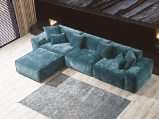Divano angolare blu elegante angolo salotto mobili design divano a angolo