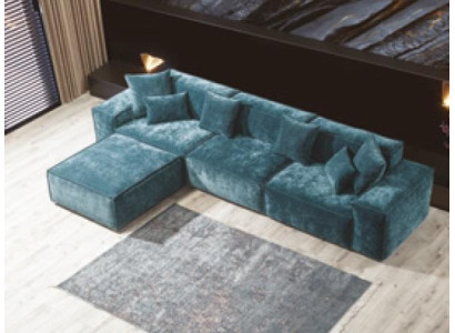 Divano angolare blu elegante angolo salotto mobili design divano a angolo