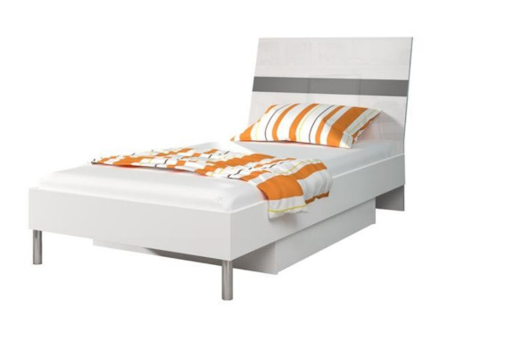 Letto + comodino Camera da letto Camera per giovani Camera per bambini Set Mobili Nero 2 pezzi.
