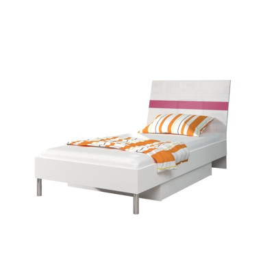 Letto Rosa in Legno Design Letto Singolo Lucido Camera da Letto Singola Bambina