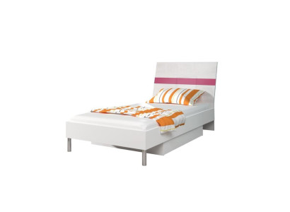 Letto Rosa in Legno Design Letto Singolo Lucido Camera da Letto Singola Bambina