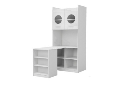 Scrivania ad angolo moderna Scrivania in legno Camera per ragazzi e bambini Bianco Mobili design