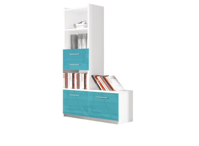 Armadio per camera da ragazzi Scaffale Armadio libreria Mobili Turchese Scaffale Libreria 1 pezzo