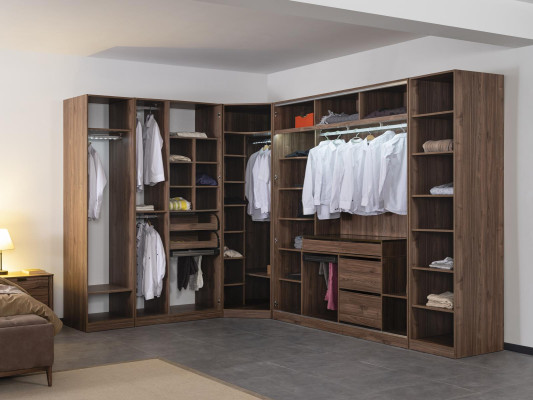 Cabina armadio Armadio in vetro Porte trasparenti Armadio Angolare Nuovo