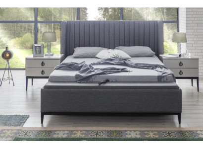 Camera da letto grigia Letto + 2 comodini Comodini Letti 3 pezzi Nuovo