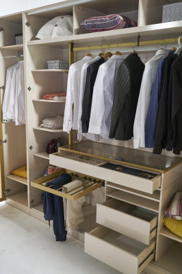 Armadio lucido per vestiti Armadi da camera da letto Armadio ad angolo Mobili di lusso Dorato Beige