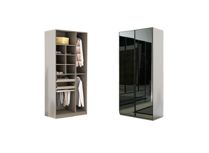 Armadio Armadio multifunzionale Grigio Materiale Legno Armadi