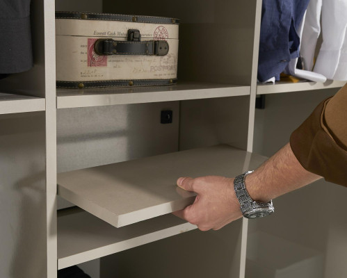 Armadio Armadio multifunzionale Grigio Materiale Legno Armadi