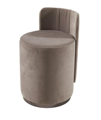 Sedia di design Pouf di lusso Ottomana Tavolino da toeletta Sgabello Sedia imbottita rotonda Banca Marrone