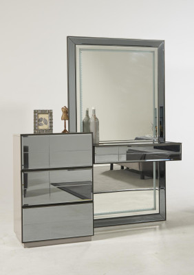 Camera da letto di lusso 8 pezzi Set Mobili completi Letto Comodino Armadio Nuovo