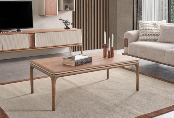 Mobile porta TV basso, armadio, tavolino da salotto, soggiorno moderno, legno beige